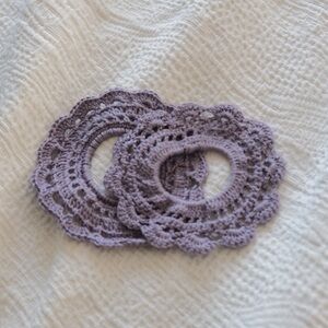 Purple Crochet Scrunchies